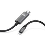 Green Lion 4K 30Hz USB-C to HDMI Cable,Braided Cable,Mirror Mode,Extend Mode,2 Meter Cable,Aluminum Shell,Durable Material,Speed & Power Combined - Black