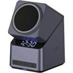 Green Lion Multi Device 4 Wireless Charger, Digital Clock, 15W Wireless Charging, Compatible with Magsafe, Adjustable Angle View, Touch Control, Compatible with Airpod/iWatch