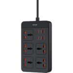 Green Lion GS-500 Power Socket 2500W, 5 AC Sockets, 4 USB-C, 2 USB-A, PD 20W Output, Universal Compatibility, 2500W Power, 3m Cord, Safety Shutters & Charging Protection