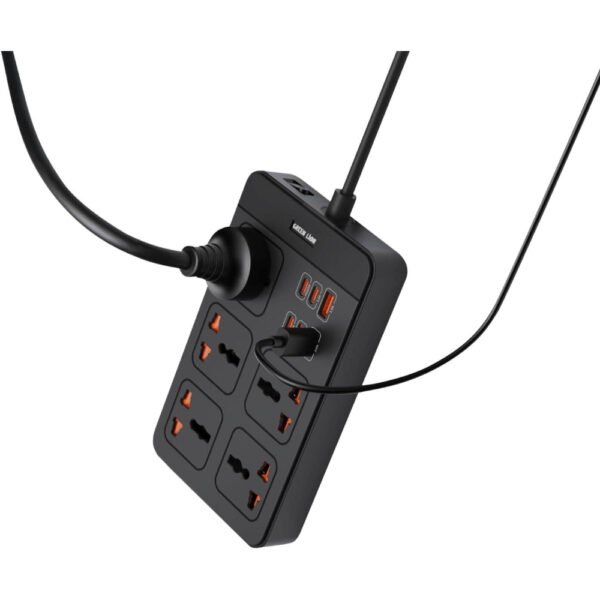 Green Lion GS-500 Power Socket 2500W, 5 AC Sockets, 4 USB-C, 2 USB-A, PD 20W Output, Universal Compatibility, 2500W Power, 3m Cord, Safety Shutters & Charging Protection - Image 7