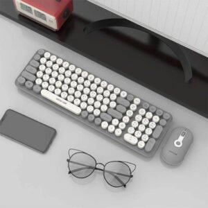 Green Lion GKM-300 Wireless Keyboard+Mouse, Multiple DPI Mouse, USB connectivity, 5M Keystrokes, 2.4G Mini USB, 10 M Range, Quiet Typing, Build in Plate - Gray - Image 5