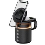 Green Lion 5-in-1 Wireless Charger with 1800mAh Battery Capacity, N52 Magnets, Ambient Light Mode, 360° Adjustability, Snap & Charge - Black