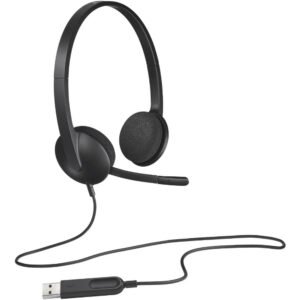 Logitech H340 USB Headset, Plug And Play, Noise Cancelling Microphone, USB Type A, Adjustable Headband, Black - Image 5
