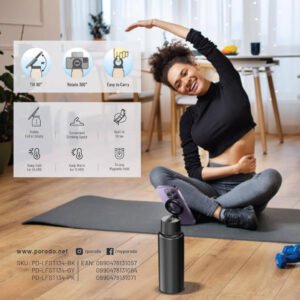 Porodo Lifestyle Magnetic Mount Water Bottle, Compatible With MagSafe, 1L Stainless Steel, Double Wall Insulation, Keeps Drinks Hot 12H & Cold 24H - Image 5