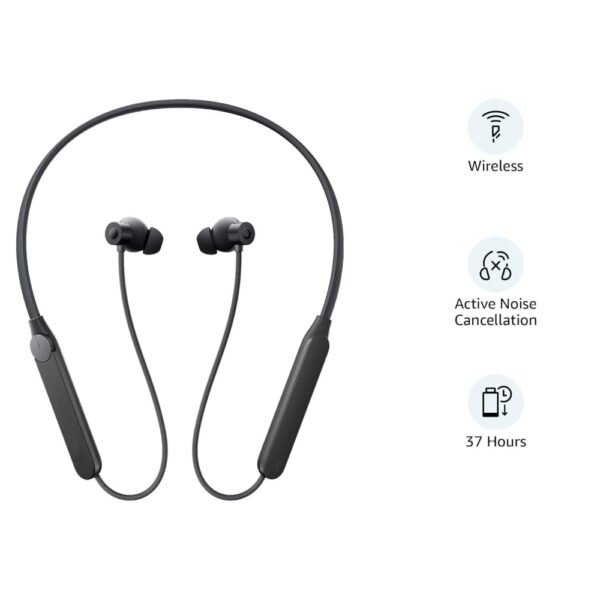 CMF Neckband Pro Bluetooth Headphones,50dB Hybrid Active Noise Cancelling Earbuds with 5 HD Mics,IP55 BT5.3 37Hours Long Play time Dual Device Connection Neckband Headphones - Image 4