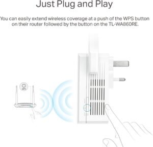 TP-Link TL-WA860RE WiFi Extender Booster with Passthrough Socket, Ethernet Port N300Mbps, Internet Booster, WiFi Repeater,WiFi Extender,App Control, WiFi Booster Range Extender, Plug and Play - Image 4
