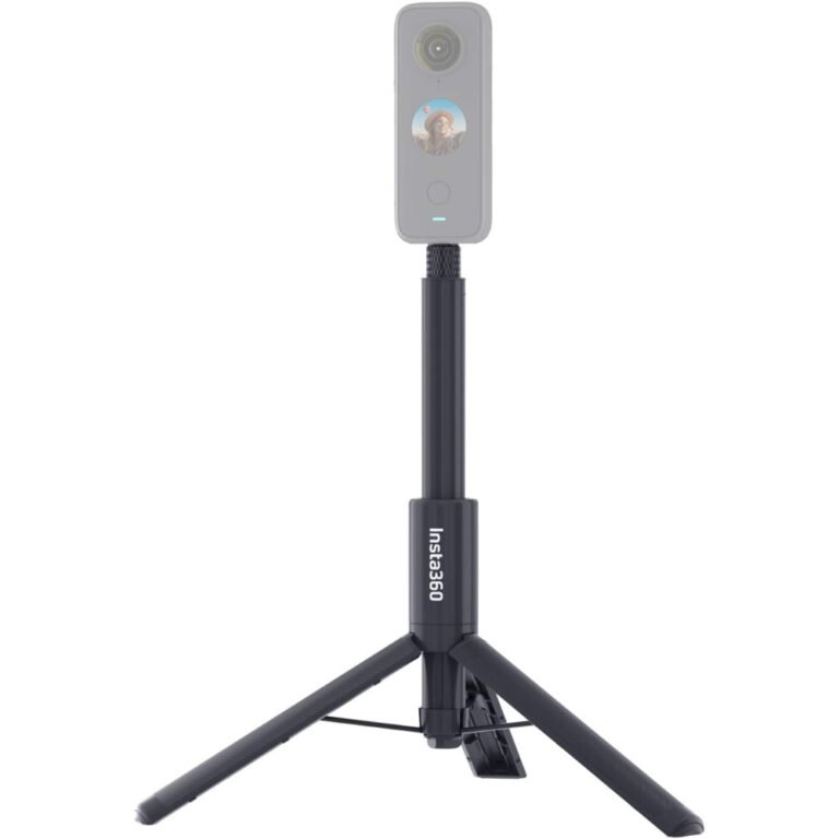Insta360 2-in-1 Invisible Selfie Stick + Tripod, Aluminum Alloy Invisible Pole and Tripod, Compatible with Insta360 Ace, Ace Pro, Ace Pro 2, GO Ultra, GO 3S, ONE X2, X3, X4, X5 Action Cameras, Black