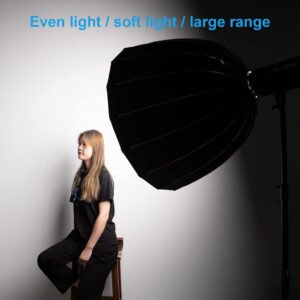 NiceFoto Parabolic Softbox 35.4 inches/ 90cm Professional Quick Set-up Deep Soft Box with Grid and Bowen Mount for Studio Flash LED Light Photography - Image 4
