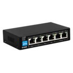D-Link DES-F1006P-E 6-Port PoE Switch, 10/100 Mbps, 250m Max Distance, QoS, 4x Fast ETH Ports, 2x Uplink | DES-F1006P-E