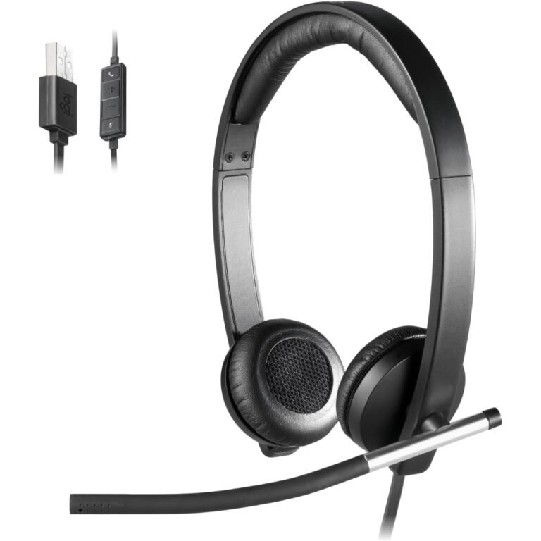 Logitech USB Headset Stereo H650e (Business Product), Corded Double-Ear Headset