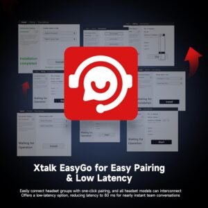 SYNCO XTalk XPro5 Wireless Intercom Headset,2.4GHz Full Duplex Communication Headsets 500M/1640FT with Noise Reduction for Team Communication, Movie Shoot, Live Show Stage Performance (5PCS) - Image 3