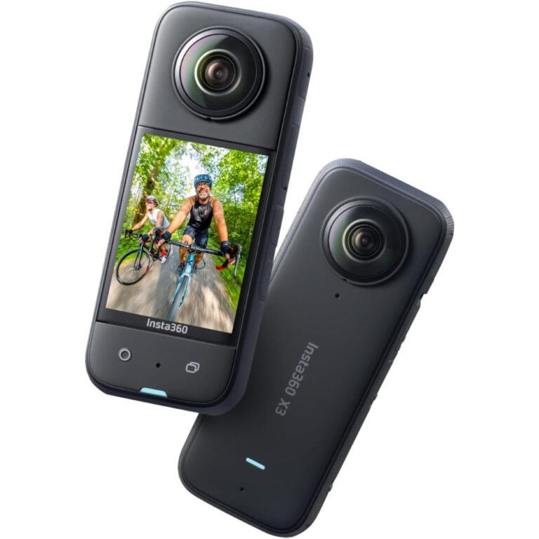Insta360 X3 - Waterproof 360 Action Camera with 1/2" 48MP Sensors, 5.7K 360 Active HDR Video, 72MP 360 Photo, 4K Single-Lens, 60fps Me Mode, Stabilization, 2.29" Touchscreen, AI Editing, Live Stream