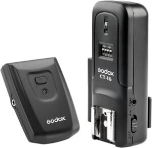 Godox CT-16 16 Channels Wireless Radio Flash Trigger for Canon Nikon Pentax DSLR Camera Studio Flash (Transmitter + Receiver)