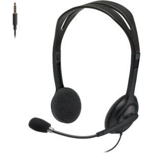 Logitech H111 Wired Headset, Stereo Headphones with Noise-Cancelling Microphone, 3.5 mm Audio Jack, PC/Mac/Laptop/Smartphone/Tablet - Black - Image 3