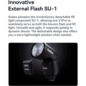 GODOX V1 PRO N 2.4G Wireless Camera Flash 1/8000s HSS 1.3s Recycle Time with M/TTL Flash Mode with Detachable Sub Flash Speedlite Compatible with Nikon Cameras + Godox AK-R1 Pocket Flash Light Access - Image 10