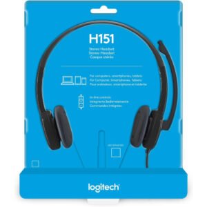 Logitech H151 3.5mm Analog Stereo Headset with Boom Microphone - Black - Image 7