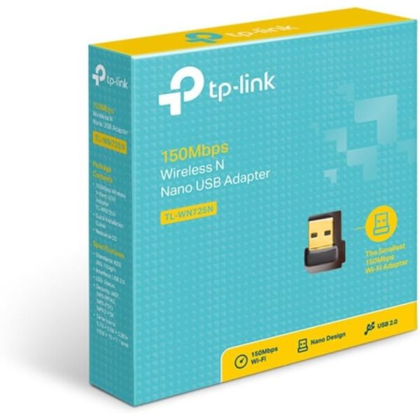 TP-Link USB WiFi Adapter for PC(TL-WN725N), N150 Wireless Network Adapter for Desktop - Nano Size WiFi Dongle for Windows 11/10/7/8/8.1/XP/ Mac OS 10.9-10.15 Linux Kernel 2.6.18-4.4.3, 2.4GHz Only - Image 2