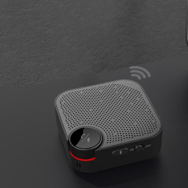 Porodo Bluetooth Conference Speaker 3 Meters Talking Distance, Omni-Directional Microphone, Plug & Play, Wired & Wireless Connection, 7 Hours Talk Time - Black - Image 4