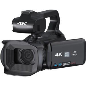 4K Professional Camcorder 64MP Streaming Video Camera