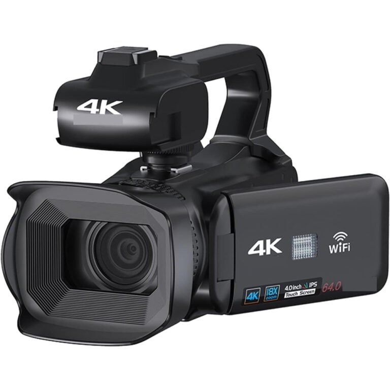 4K Professional Camcorder 64MP Streaming Video Camera