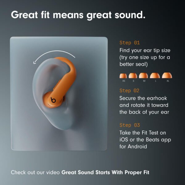 Beats Powerbeats Pro 2 - Wireless Noise Cancelling Workout Earbuds with Secure- Fit Earhooks, Up to 45-Hour Battery with Charging Case, Sweat & Water Resistant, Heart Rate Monitoring - Jet Black - Image 6