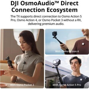 DJI Mic Mini Transmitter (Infinity Black), Ultralight, Wireless Lavalier Microphone for DJI Action 5 Pro/Osmo Pocket 3, Noise Cancelling, Wireless Microphone - Image 7