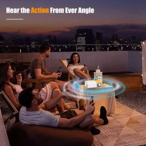 Mini Projector, Meer Portable Pico Full Color LED LCD Video Projector for Children Present, Video TV Movie, Party Game, Outdoor Entertainment with HDMI USB AV Interfaces and Remote Control - Image 8