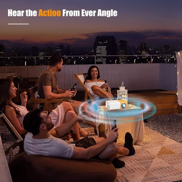 Mini Projector, Meer Portable Pico Full Color LED LCD Video Projector for Children Present, Video TV Movie, Party Game, Outdoor Entertainment with HDMI USB AV Interfaces and Remote Control - Image 8