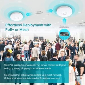 TP-Link EAP660 HD | Omada WiFi 6 AX3600 Wireless 2.5G Access Point for High-Density Deployment | OFDMA, Mesh, Seamless Roaming & MU-MIMO | SDN Integrated | Cloud Access & Omada App | PoE+ Powered - Image 9
