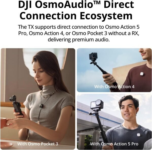DJI Mic Mini (1 TX + 1 RX), Wireless Lavalier Microphone, Detail-Rich Audio, Noise Cancelling, Automatic Limiting - Image 8