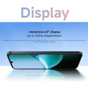 Redmi 15C 6GB+128GB Midnight Black – huge 6.9" 120Hz display, massive 6000mAh battery, 33W fast charging, 50MP AI camera. - Image 2