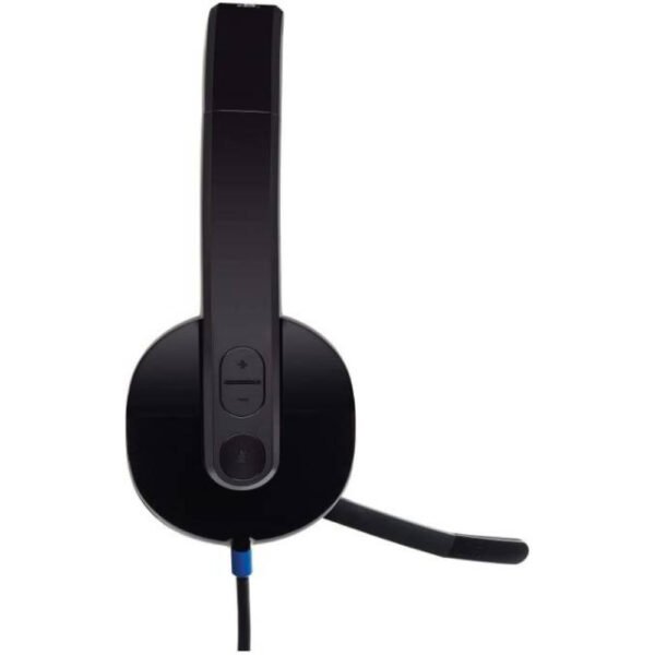 Logitech H540 USB Headset, With Noise-Cancelling Mic, Wired Connectivity, 18 Hours Battery Life, High Definition Sound Quality, On Ear Controls, Black - Image 4