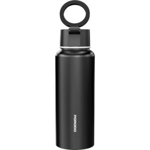 Porodo Lifestyle Magnetic Mount Water Bottle, Compatible With MagSafe, 1L Stainless Steel, Double Wall Insulation, Keeps Drinks Hot 12H & Cold 24H - Image 3