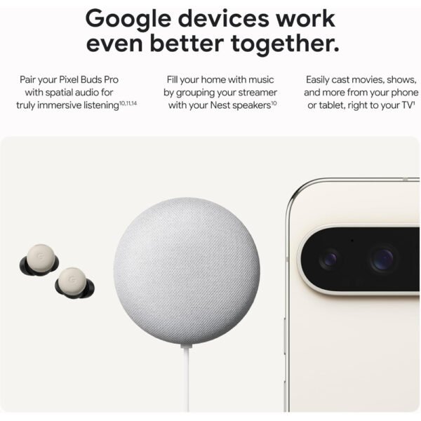 Google TV Streamer 4K - Fast Streaming Entertainment With Voice Search Remote - Watch Movies, Shows, Live TV, and Netflix in 4K HDR - Smart Home Control - 32 GB Storage - Porcelain - Image 7