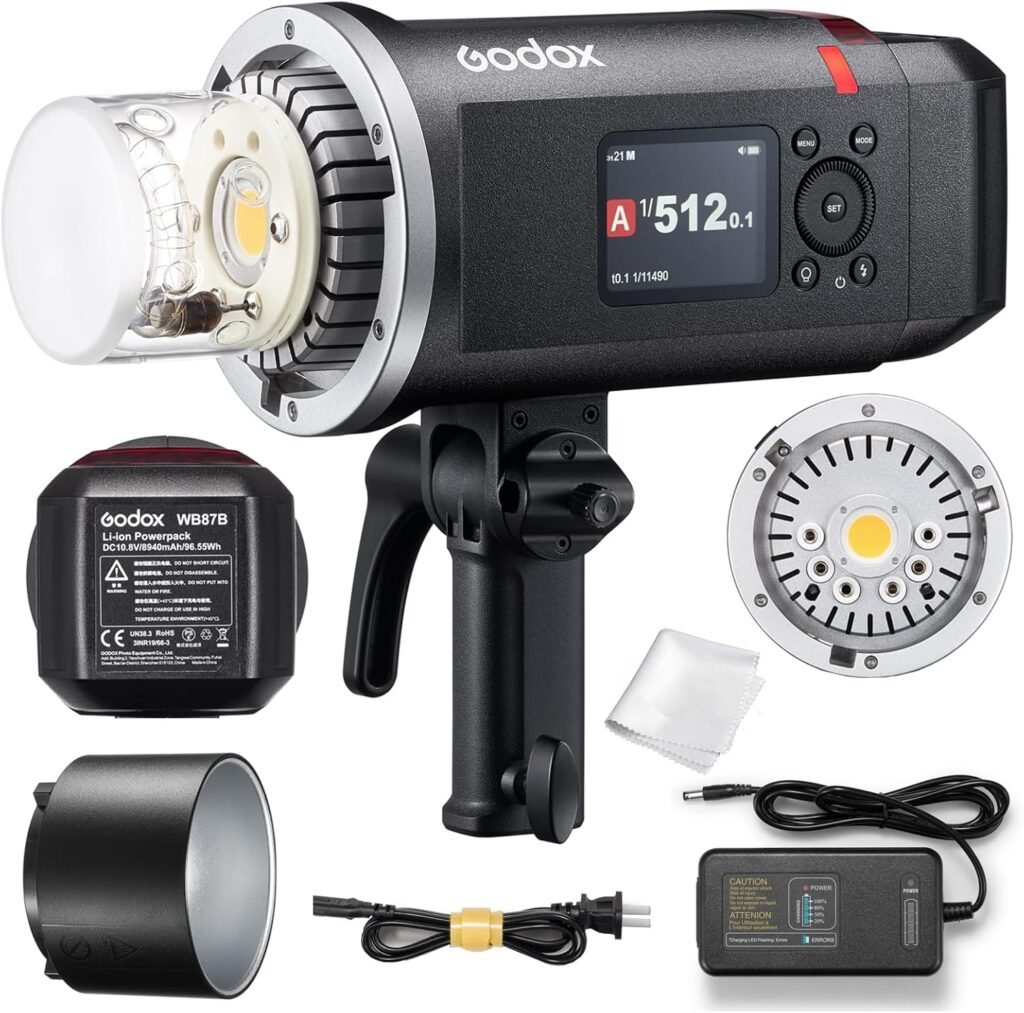 Godox AD600BM II AD600 BM II AD600BMII Flash, 0.01-1.9s Recycle/One-Tap Sync with X3/GN87 40W Modelling Led/16 Color Group Indicators/Flash Duration 1/220-1/11760s/Power Range from 1/1 to 1/512
