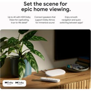 Google TV Streamer 4K - Fast Streaming Entertainment With Voice Search Remote - Watch Movies, Shows, Live TV, and Netflix in 4K HDR - Smart Home Control - 32 GB Storage - Porcelain - Image 9