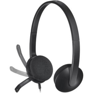 Logitech H340 USB Headset, Plug And Play, Noise Cancelling Microphone, USB Type A, Adjustable Headband, Black - Image 3
