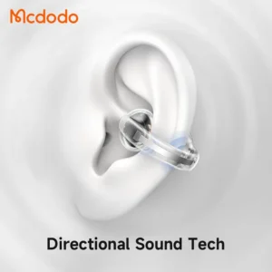 Mcdodo Hp 8160 Air O3 Clip On Open Ear Earbud Led Battery Display, Bluetooth 5.4, Up To 24h Listening Time With Charging Case Black - Image 5