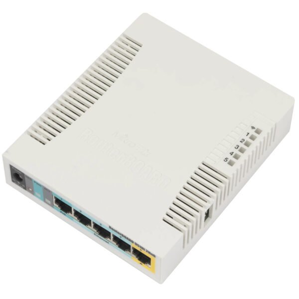 MikroTik RB951Ui-2HnD Wireless SOHO Access Point, MIPSBE Architecture, 600 MHz CPU Nominal Frequency, 2.4GHz 300 Mbit/s Data Rate, Wi-Fi 4, 5x 10/100 Ethernet Ports, - Image 2
