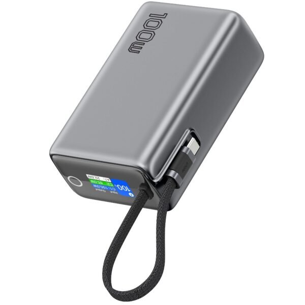 Green Lion Tron X 25000mAh Power Bank with Smart Power Display, USB-C & USB-A Ports, Flight-Approved, Built-in USB-C Cable, Fast Charge Support - Image 2