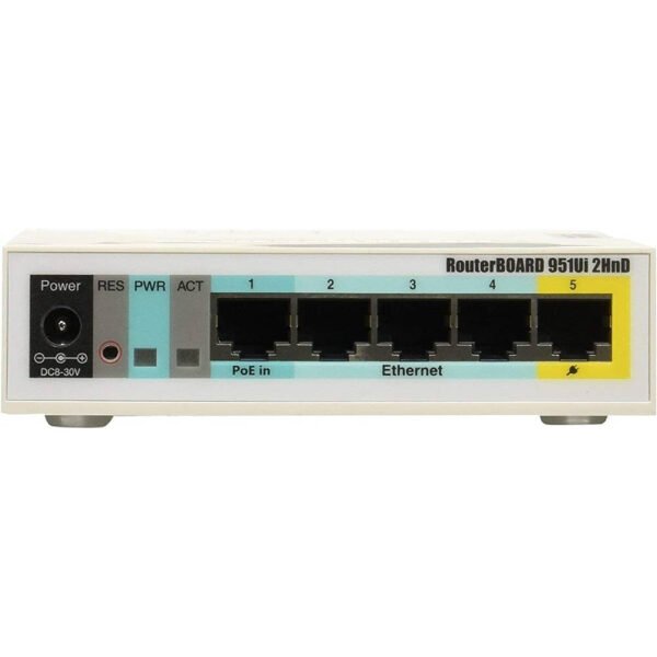 MikroTik RB951Ui-2HnD Wireless SOHO Access Point, MIPSBE Architecture, 600 MHz CPU Nominal Frequency, 2.4GHz 300 Mbit/s Data Rate, Wi-Fi 4, 5x 10/100 Ethernet Ports, - Image 12