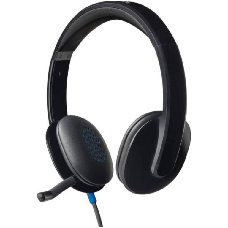Logitech H540 USB Headset, With Noise-Cancelling Mic, Wired Connectivity, 18 Hours Battery Life, High Definition Sound Quality, On Ear Controls, Black