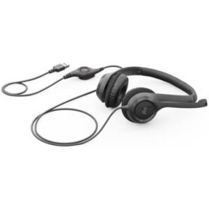 Logitech H390 Wired Headset for PC/Laptop, Stereo Headphones with Noise Cancelling Microphone, USB Type-A Interface, In-Line Controls, Works with Chromebook - Black - Image 3