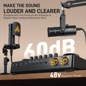 MAONOCASTER MaonoCaster E2 Gen2 AME2 Audio Interface & Podcast Equipment, Built-in quality pre-amps, Personalized Podcasting Atmosphere, Bluetooth 4.2, 2000mAh Battery - Image 7