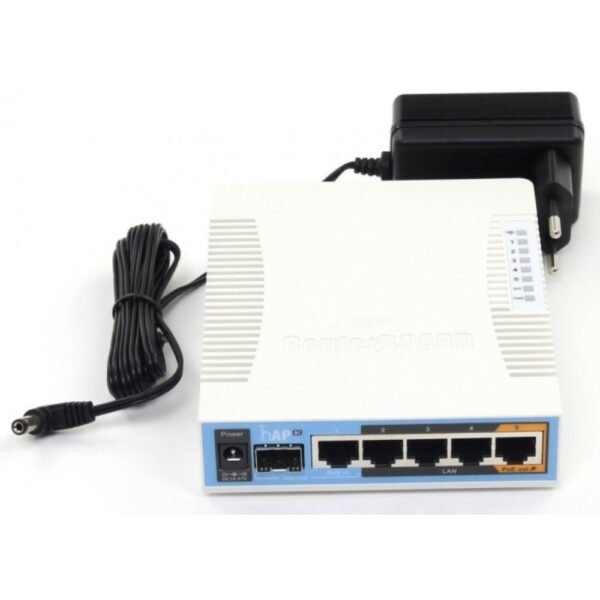 MikroTik RB951Ui-2HnD Wireless SOHO Access Point, MIPSBE Architecture, 600 MHz CPU Nominal Frequency, 2.4GHz 300 Mbit/s Data Rate, Wi-Fi 4, 5x 10/100 Ethernet Ports, - Image 9