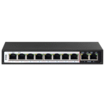 D-Link DGS-F1010P-E | 10-Port Gigabit PoE+ Switch, 8 PoE+ Ports, 2 Uplink Ports, 250m