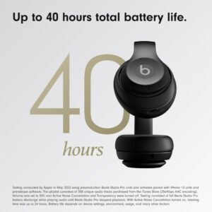 Beats Studio Pro - Premium Wireless Over-Ear Headphones- Up to 40-Hour Battery Life, Active Noise Cancelling, USB-C Lossless Audio, Apple & Android Compatible - Black - Image 5