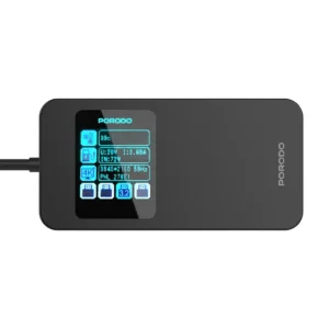 Porodo 6-In-1 Multi-Port USB-C Hub with Smart Digital Display - Gray - Image 5