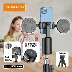 Plokama AUTO-A20 Pro Gimbal Auto Face Tracking 360 Smart Shooting Gimbal with – 2 Lights - Image 11
