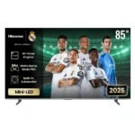 Hisense 85 Inch MiniLED QLED UHD 4K Smart TV, (2025 Model), U7 Series 85U7Q, 144Hz Refresh Rate VRR Game AMode Pro High End